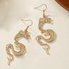 A Set of Personalized Chinese Dragon Long-eared Spice Girl Stud Earrings Zinc Alloy Chinese Dragon Earrings
