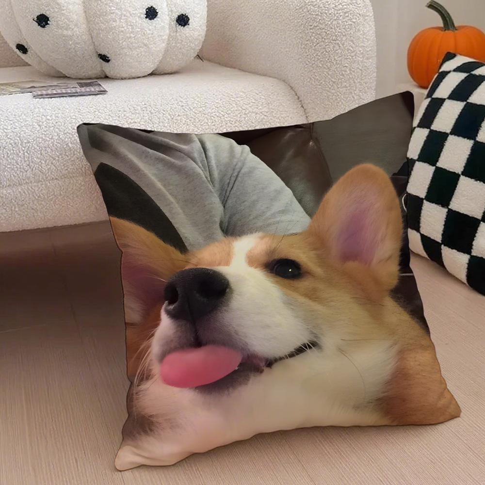 

CCorgi Cushion Cover Linen Pillow Case Soft Breathable Protective Couch Room Decoration 30x30cm