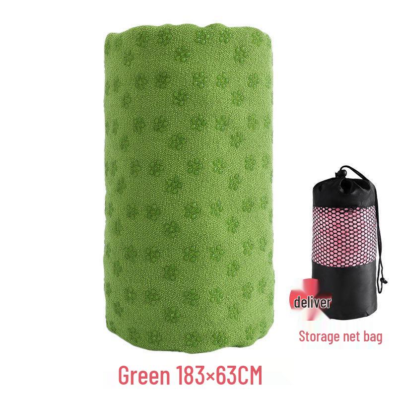 Professional Non-Slip Yoga Mat Towel - Thick, Widened, Lengthened Sweat-Absorbent Terry Cloth for Home Fitness