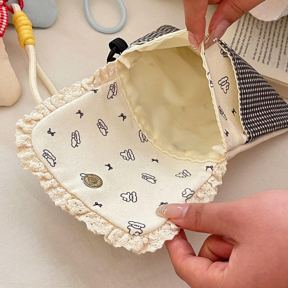 Printed Sanitary Napkin Storage Bag Purse Mini Cosmetic Bag Cute Floral Makeup Bag Student