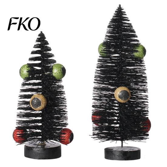 Outdoor Halloween Decorations Black Tree with Eyeball Decor, Spooky Dark Centerpiece for Decor Desk Shelf, Creative Party Scene Ornament, Festive Home