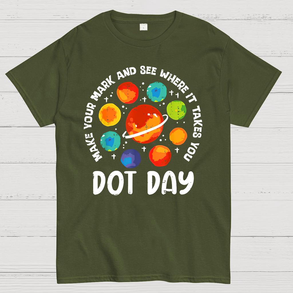 Happy International Dot Day Cotton Summer Casual Cool Loose T-Shirt