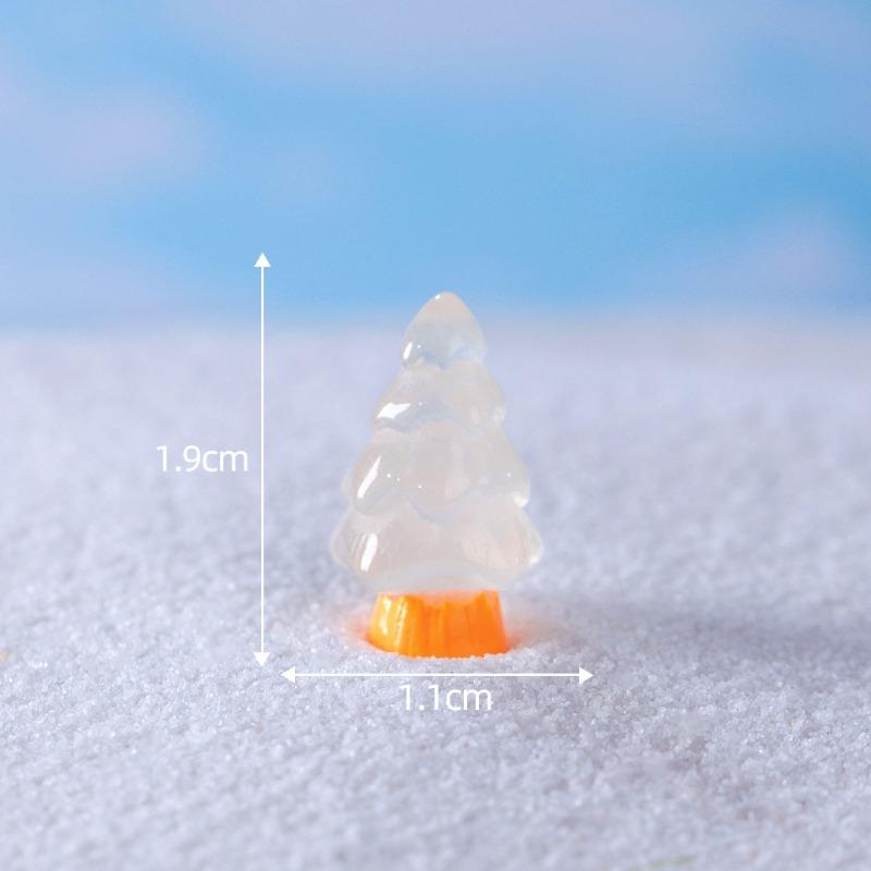 Micro-landscape Miniature Christmas Tree Decorations Snow Scene Accessories Resin Handicrafts Luminous Small Ornaments
