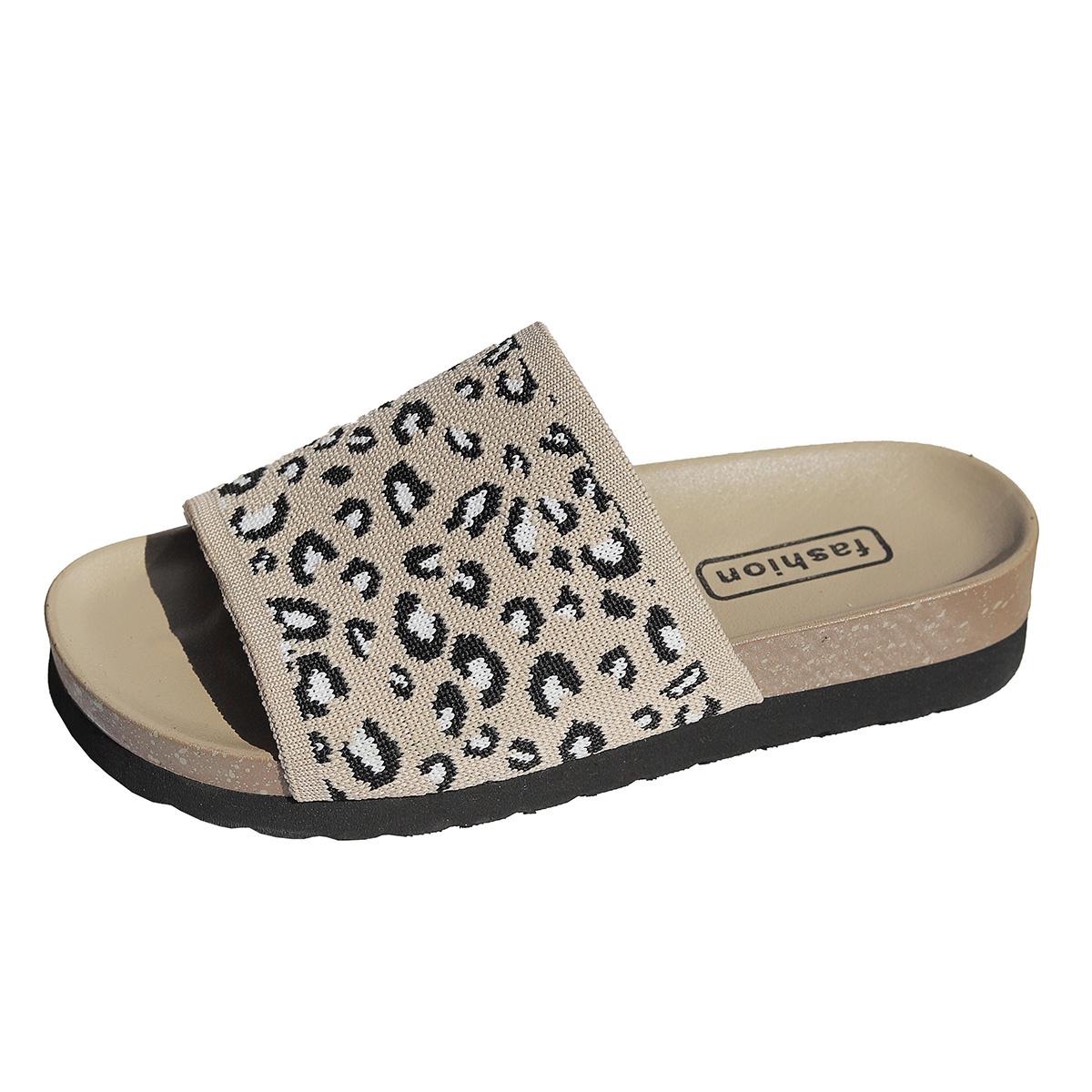 

Slippers for Woman Summer Home Bedroom Flat Platform Shoes Casual Comfortable Fashion Cheap Products and 35 хаки