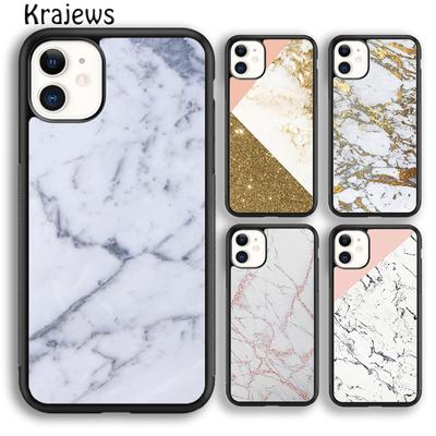 Krajews Black and Gold Marble Phone Case Cover For iPhone 14 5 SE 6s 7 8 Plus X XR XS 11 12 13 Pro Max Samsung S21 S22ultra Plus