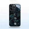 Different Phases Moon Tempered Glass Phone Case For iPhone 17 16 Pro Max 15 14 13 12 11 Pro 17Air 16E 7 8 Plus XR XS X Cover