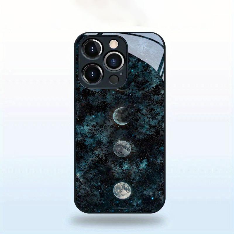 Different Phases Moon Tempered Glass Phone Case For iPhone 17 16 Pro Max 15 14 13 12 11 Pro 17Air 16E 7 8 Plus XR XS X Cover