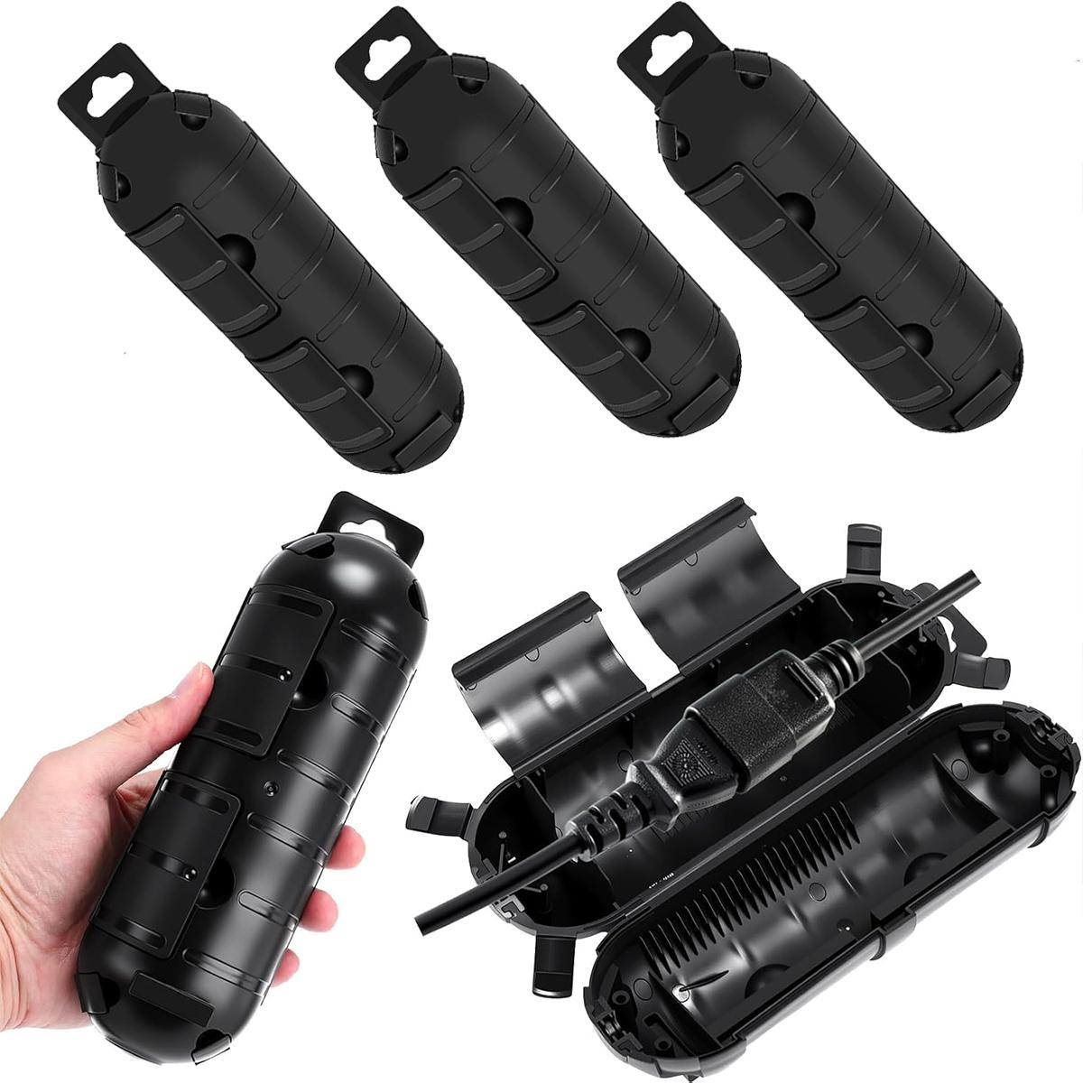 

3pcs Extension Cord Plug Connection Protective Safety Cover,Water-Resistant Indoor Outdoor,String Holiday Christmas Lights,Black чёрный