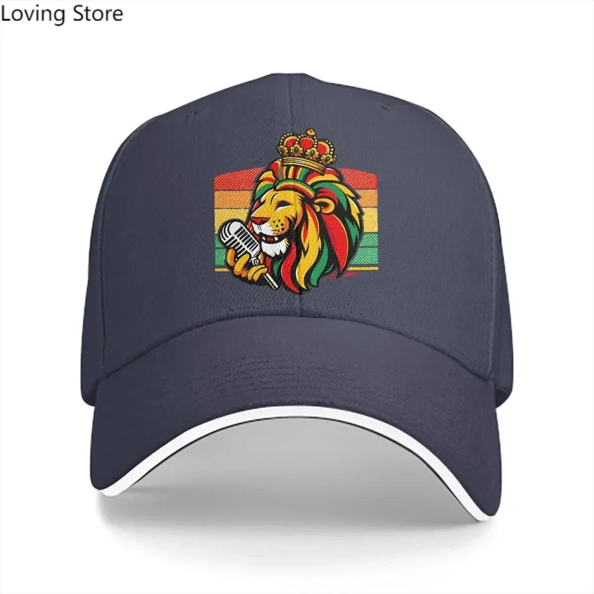 

Reggae Music Lovers Solid Color Baseball Caps Peaked Cap Jamaica Lion Sun Shade Hats Unisex Women One Size