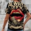Dames T-shirt Sexy Lippenstift Lippen Print T-shirt Voor Dames Mode Rock And Roll Korte Mouw Tops Los Oversized Dames T-shirts