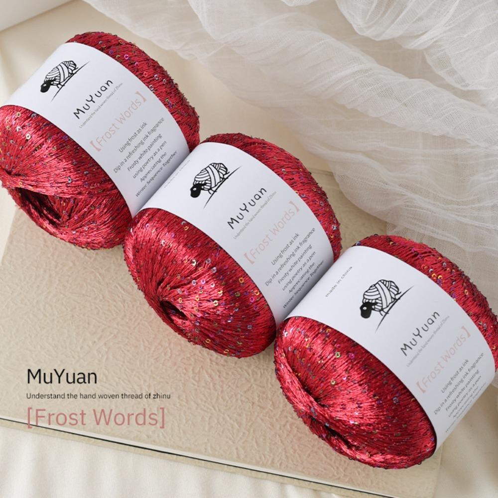 Dense Sequin Crochet Thread Nylon Crochet Supplies Handmade DIY Woven Thread Handmade Projects