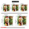 2pcs,2D Plane Printing Curtains Digital Printed Christmas Dog Versatile Fabric (without Rod) All Seasons Ldeal for Living Room,
