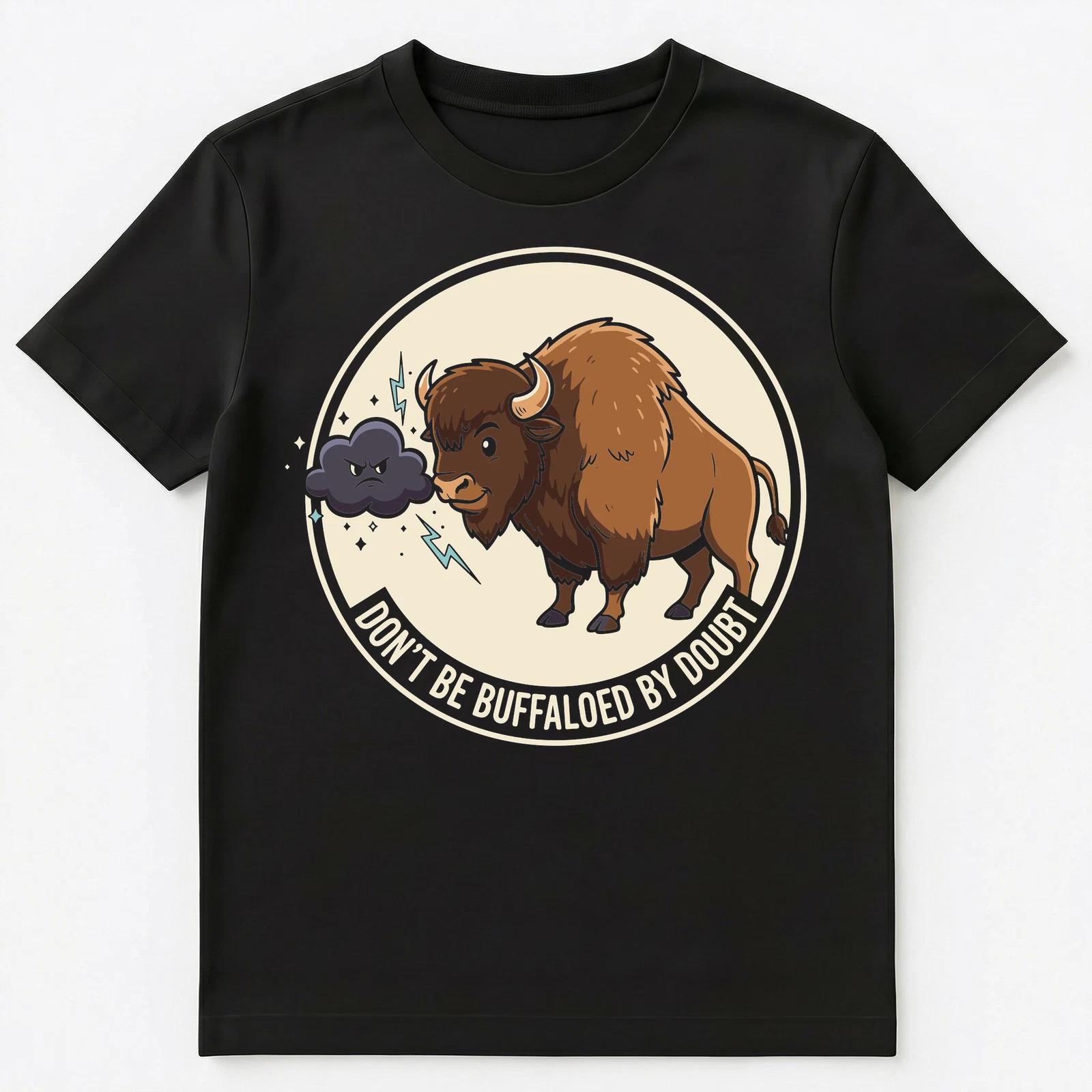 Empowering Buffalo Doubt Buster Motivational Art Unisex T-Shirt 3XL