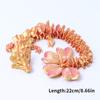 3D Printed Dragon Model 22cm Creative Movable Joint Clover Dragon Fish Tank Decoration Desktop Ornament Collection Gifts
