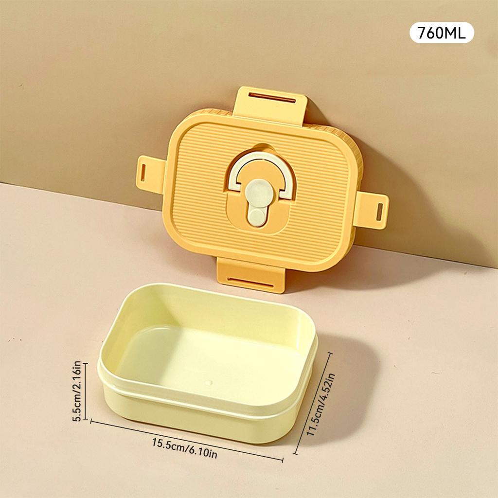 WORTHBUY Portable Plastic Lunch Box With Compartment Microwave Heatable Fruit Salad Lunch Container Student Leak-proof Bento Box