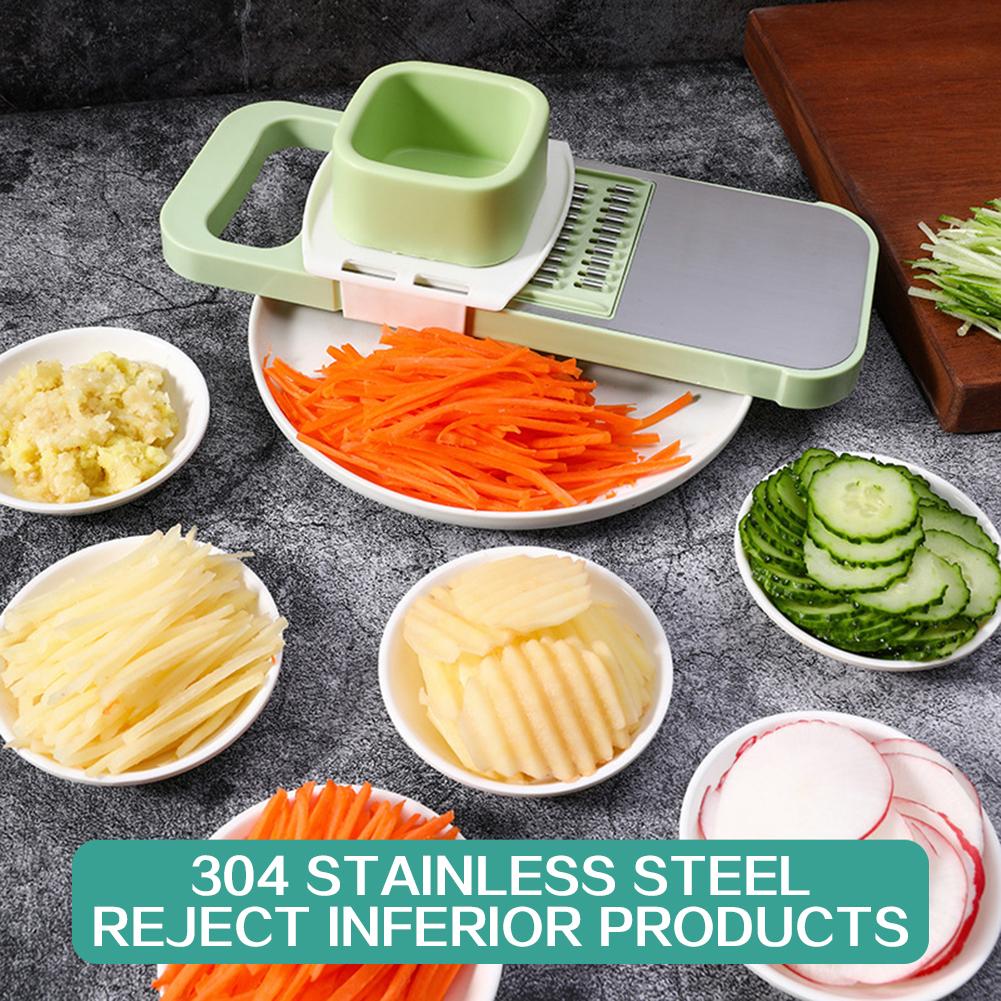 5 In 1 Stainless Steel Vegetable Cutter Carrots Fruit Peeler Slicers Kitchen Tool Multi-Function Food Salad Shredders Cooking