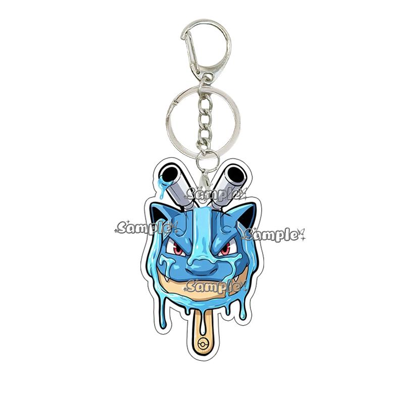 

Anime Psyduck Eevee Charizard Ice Cream Shape Acrylic Keychain Pendant Decorations Cartoon Bag Charm Hanging Ornaments Gifts Toy about 5cm