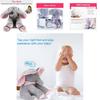 Entzückendes Kuckuck-Elefanten-Singendes Baby-Plüschtier für Kinder in Rosa und Grau