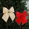 Red Velvet Gold-Edged Christmas Bow Christmas Tree Hanging Ornament Christmas Decorations Christmas Tree Decorations