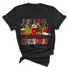 Christmas Printed Fashionable Women's T-shirt Christmas Trend Pure Cotton Casual Sportswear T-Shirts Women’s