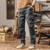 Men's New Trendy Casual, Simple, Loose, Multi-pocket Straight-fit Trousers