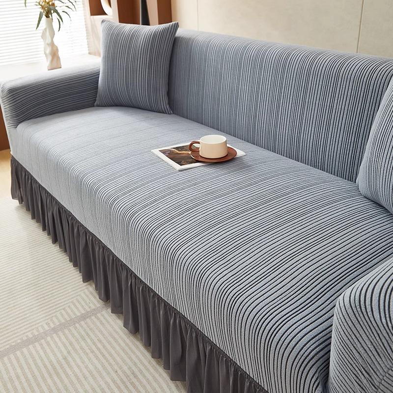 All inclusive Three and Four Seat Straight Row New Four Season Universal Thickened Elastic Chaise Longue Sofa Cover Cover
