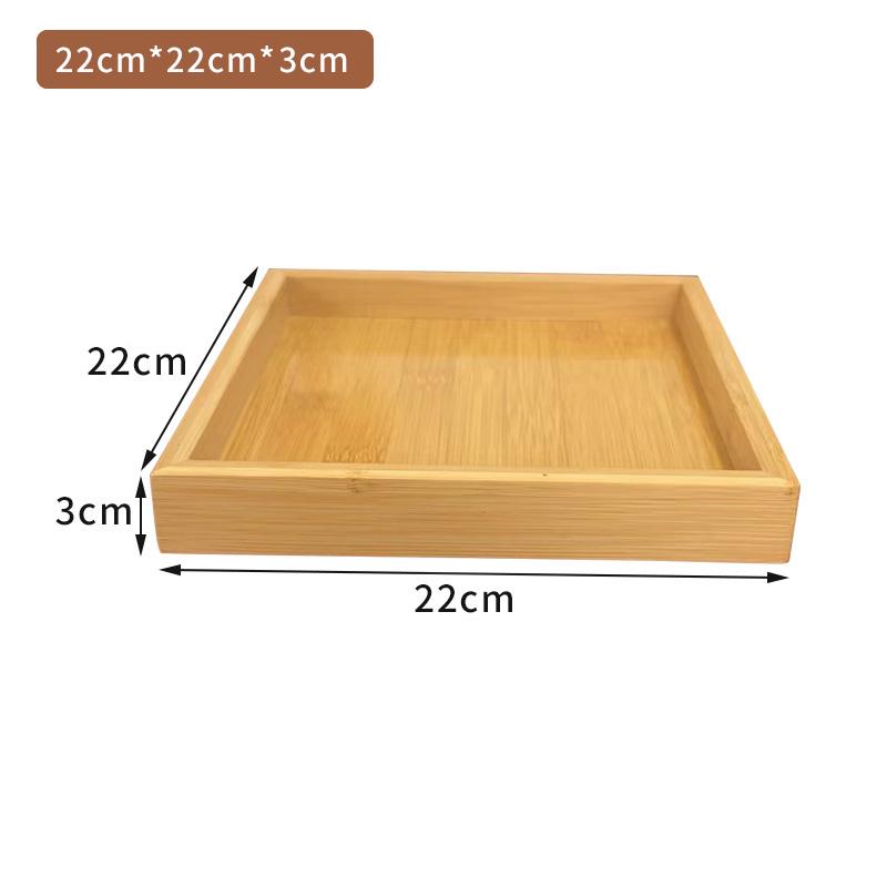 Bamboo Rectangular Wooden Tray for Bread, Cake, Pastry, and Food Display.