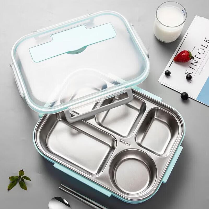 MAXCOOK 304 Stainless Steel 5-Compartment Lunch Box