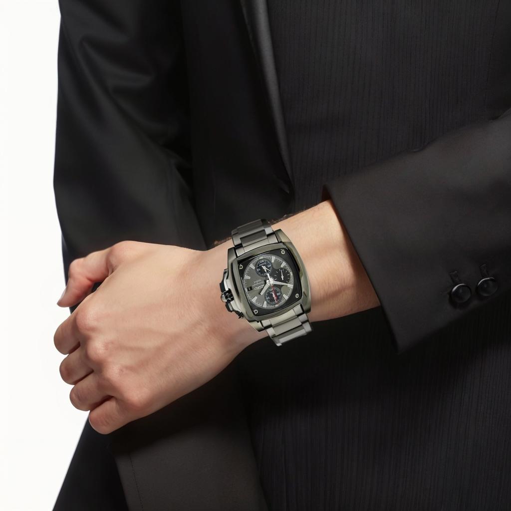 Seiko Chronograph Series Quartz Movement Watch Men's Watches Black Dial SNAB01J1