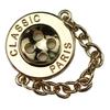 Four-Eye Chain Button Metal French Shirt Jacket Sweater Decorative Button