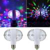 Doubleheaded E27 6w Led Ball Stage Rgb Light Bulb Rotating Lamp Ktv Party Disco