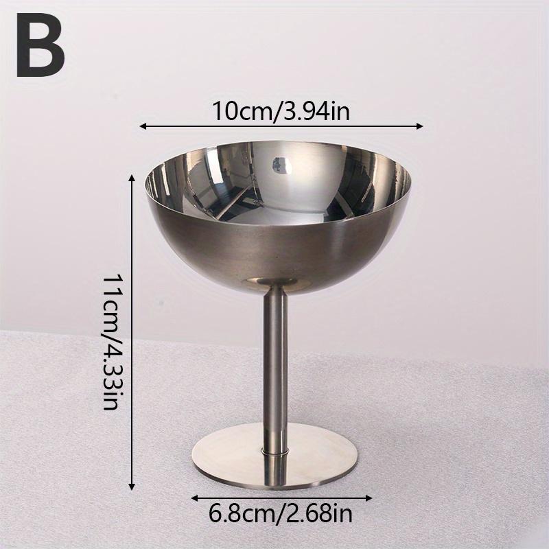 

Креативный контейнер для чашки мороженого из нержавеющей стали, кухонный бар, бокал для вина, металлическая салатница, десертная тарелка с фруктами, товары для вечеринок B