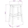 VidaXL Bar Stools 2 pcs Honey Wax 44 x 30 x 63 cm Solid Pine