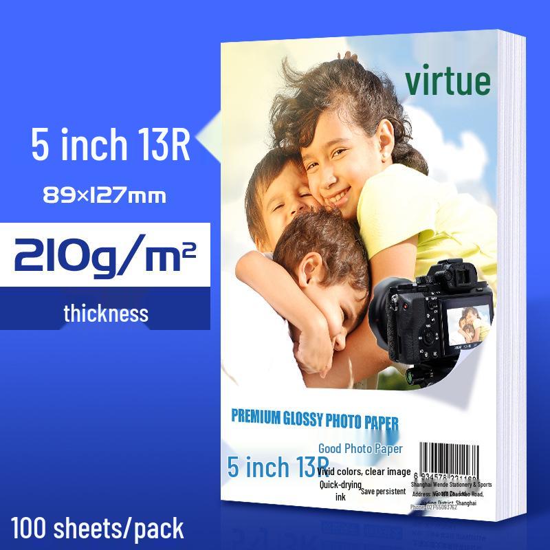 Vysoce lesklý fotografický papír A4, Různé velikosti (5", 6", 7"), Lesklá bílá pro domácí použití