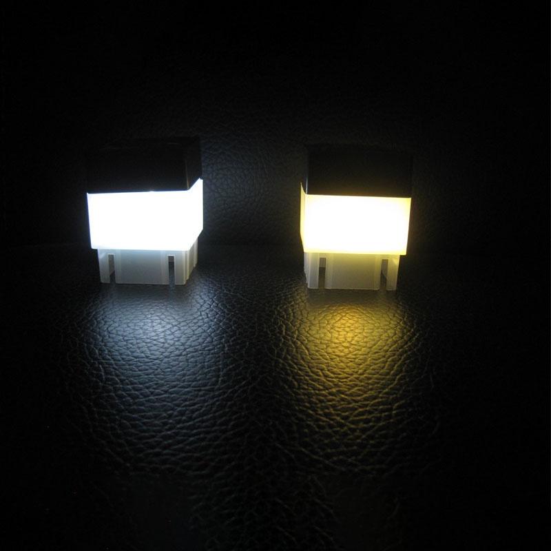 Power Solar Fence Post Led Cap Light Garden Yard Pool Lamp Square Lights