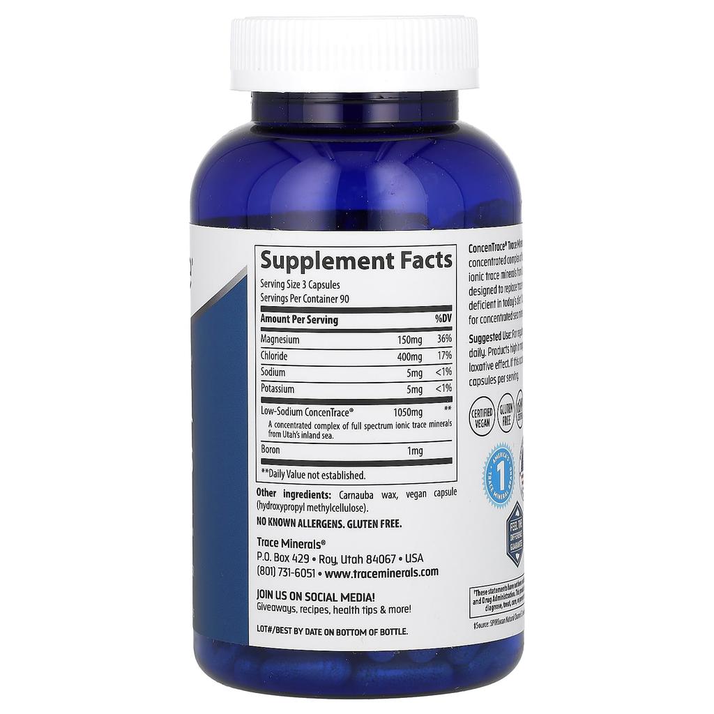 Concentrace, Trace Mineral Capsules, 270 Capsules