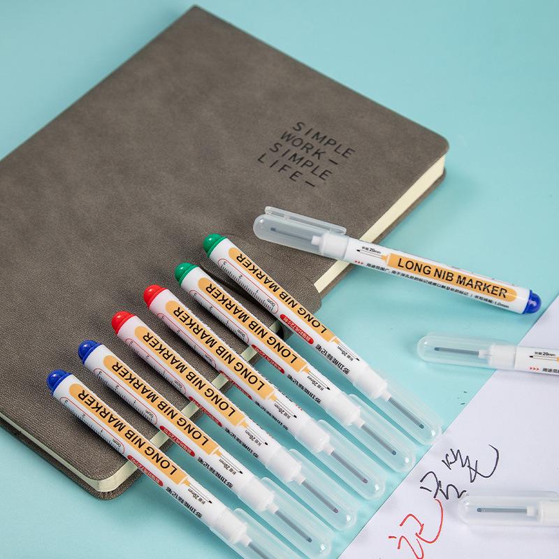 Long-Head Oily Marker for Woodworking and Logistics