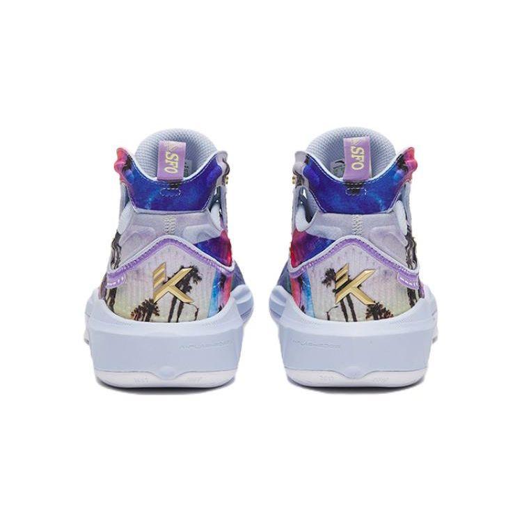 Anta Kids KT8 Comfortable Versatile Non-Slip Shock Absorbing Wear-Resistant High-Top Basketball Shoes Kids basketball shoes Purple 312311130-2