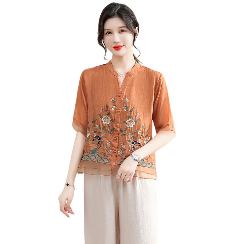 Middle-Aged Women's Summer Chinese Style Top Set