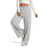 Lässige gefütterte Damen-Sweatpants mit weitem Bein, Kordelzug und Taschen für den Alltag