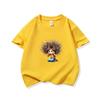 Kids Cotton T Shirt Surprised Girl With Colorful Hair Print Crew Neck Short Sleeve Tee Casual Boys Girls Summer Tops