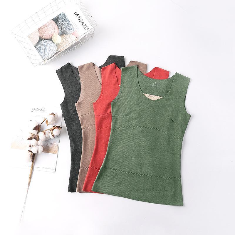 Women's Seamless Double-Layer German Velvet Winter Warm Vest: Slim, Large Size