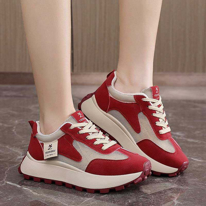 BF new shoes women's summer and autumn casual breathable thick-soled color matching travel sports versatile shoes