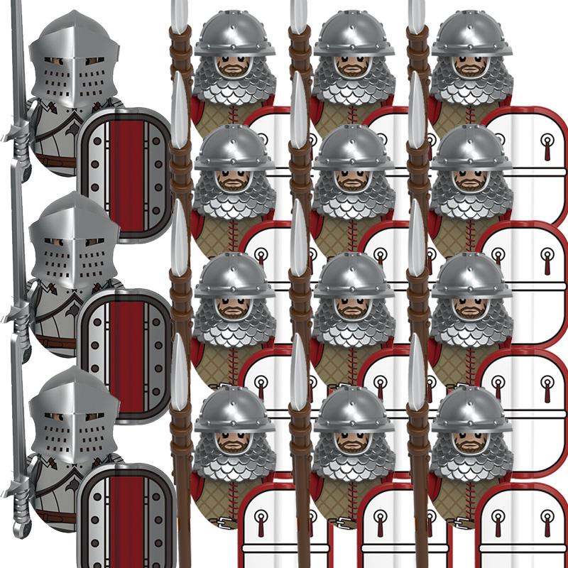 Kids Toys Medieval Military Figures Imperial Forbidden Army Knight Legion Ancient Soldier Suits Building Blocks Model Gifts