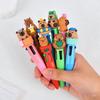 1Pc Cartoon Cute Capybara Four-Color Mini Ballpoint Pen Multicolor Press Writing Pens School Supplies Gifts