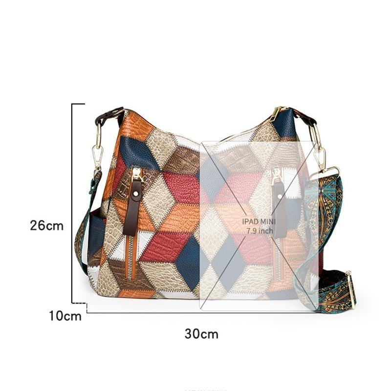 Retro Single Shoulder Crossbody New Color Collision Middle-aged Large-capacity Handbag Tote Women's Bag