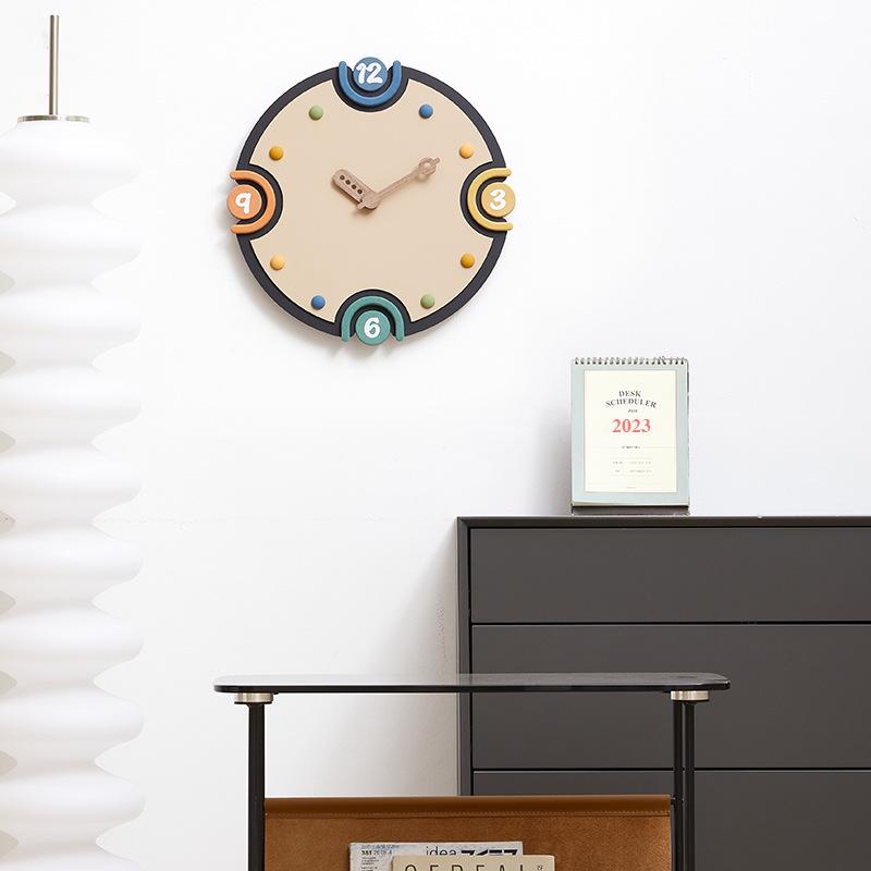 

Wozoom Современные Минималистичные Кремовые Настенные Часы для Декора Гостиной и Холла