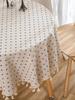 Orchid Chrysanthemum Round Tablecloth Fabric Artist Household Small Fresh Printed Tablecloth Round Table Perfect for Home, B&B, Weddings, Birthdays