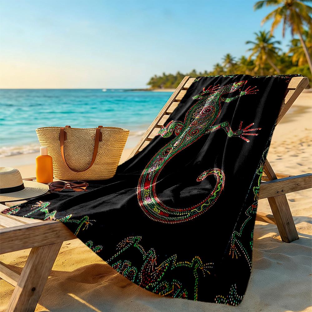 Australian Aboriginal Style Beach Towel High Absorbency & Quick-Dry Comfortable Lightweight Suitable for Swimming, Gym, Camping, Yoga Vacation