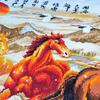 Instarry DIY 5D Diamond Art Painting, Full-Paste Wall Decor, Beaded Mosaic, Handmade Kit, Horse (150x60cm)
